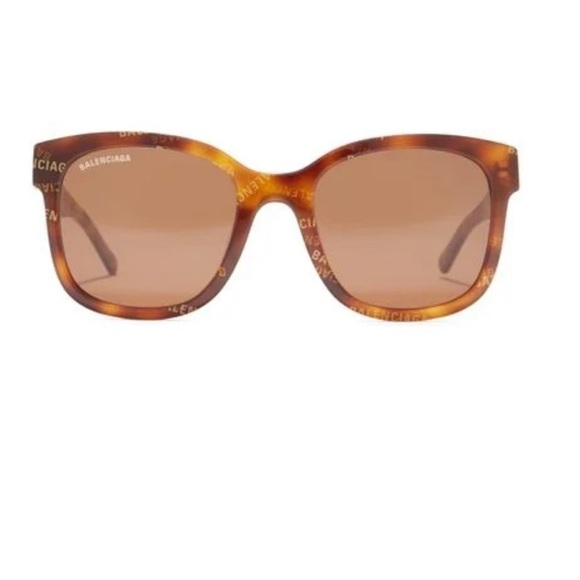 Balenciaga Oversize Logo Sunglasses, Brown, NWT - Picture 6 of 13